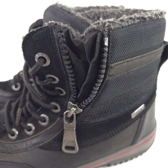 PAJAR CANADA SNOWSLIDE MEN\'S SZ 10 BLACK LEATHER WATERPROOF BOOTS LACE UP ZIPPER main image 4